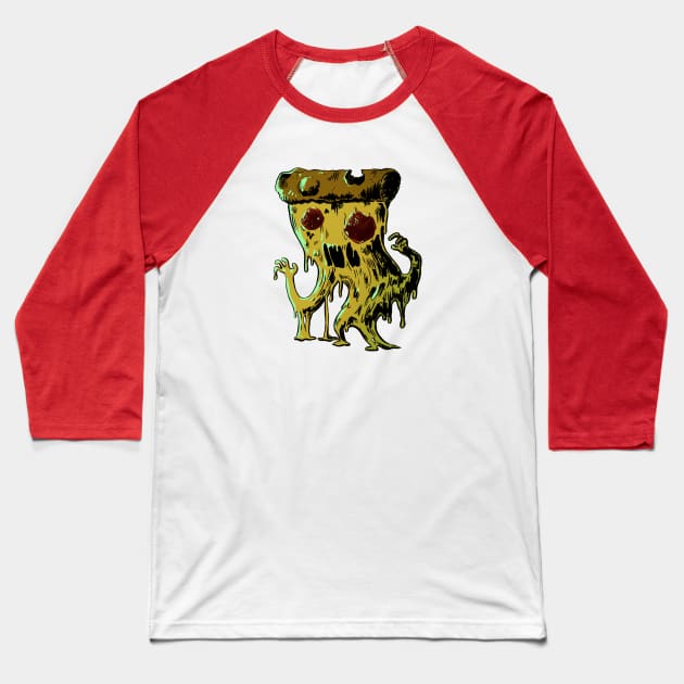 Zom-pizza Baseball T-Shirt by stuffbrawl